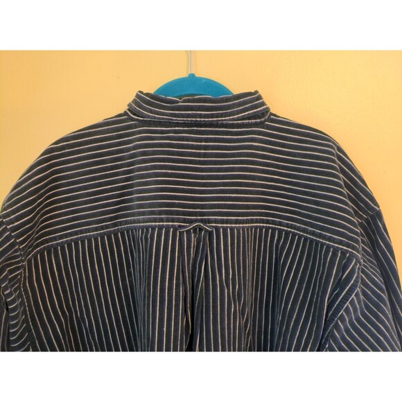 Vtg Northwest Territory Big Man Corduroy Shirt Men's 2XL Green Striped Outdoor - Picture 11 of 12